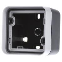 Berker Opbouwbak 1-voudig grijs