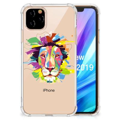 Apple iPhone 11 Pro Stevig Bumper Hoesje Lion Color Apple iPhone 11 Pro Stevig Bumper Hoesje Lion Color