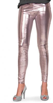 Zilveren legging metallic
