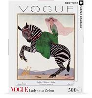New York Puzzle Company Lady op een Zebra - 500 stukjes - thumbnail