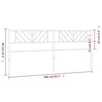 Hoofdbord 200 cm metaal wit - thumbnail