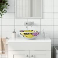 VidaXL Opzetwasbak rond φ41x14 cm keramiek meerkleurig - thumbnail