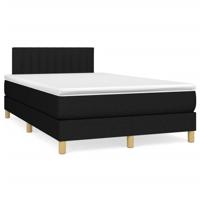 Boxspring met matras stof zwart 120x190 cm - thumbnail