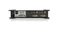 IOGear DVI KVMP-schakelaar met audio en kabels GCS1104 (zwart) 2-Poort 2-Port Zwart - thumbnail