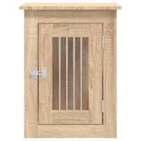 Hondenbench 45x62x59 cm bewerkt hout sonoma eikenkleurig - thumbnail