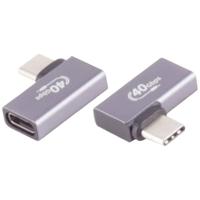 BKL Electronic 10080135 USB-C-adapter, 4.0, 90° hoek links/rechts, Pro Adapter, haaks 1 stuk(s) - thumbnail