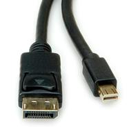ROLINE Mini DisplayPort Kabel, mDP-DP, v1.3/v1.4, M/M, zwart, 1 m - thumbnail