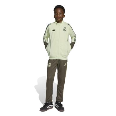 adidas Real Madrid Trainingspak Full-Zip 2025-2026 Kids Lichtgroen Grijs