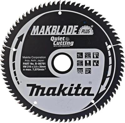 Makita Afkortzaagblad voor Hout | Makblade-Plus | Ø 216mm Asgat 30mm 80T - B-08791