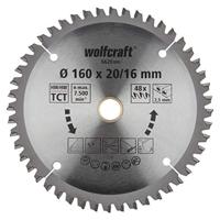 Wolfcraft Handcirkelzaagblad | HM | 48 Zähne | Ø160 x 20/16mm | 1 stuk - 6620000 - thumbnail