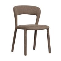 WOOOD Eetkamerstoel 'Noble' Geweven, kleur Taupe - thumbnail