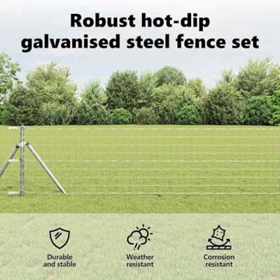 VidaXL Hek met paal zilver 0,6 x 25 m staal en pvc