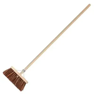 Bezem 28 cm breed natuurvezel haren 140 cm steel Talen Tools - Talentools Bezem 28 cm breed natuurvezel haren 140 cm steel Talen Tools - Talentools