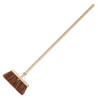 Bezem natuurvezel steel breedte 28cm hoogte 140cm - thumbnail