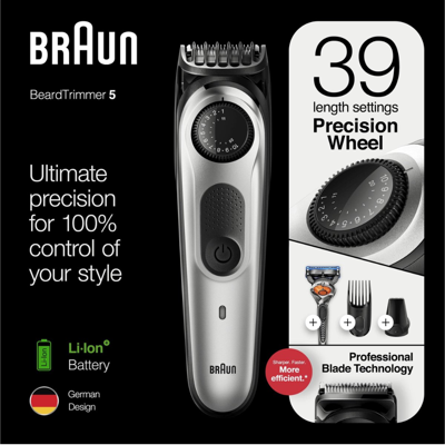 Braun BT5260 - Baardtrimmer en Haartrimmer – Zwart/Metaalzilver + Gillette Fusion 5 ProGlide Scheermes Braun BT5260 - Baardtrimmer en Haartrimmer – Zwart/Metaalzilver + Gillette Fusion 5 ProGlide Scheermes