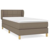 Boxspring met matras stof taupe 180x200 cm - thumbnail