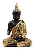 Zwart & Oranje Thaise Boeddha Meditatie - thumbnail