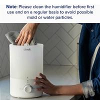 Luchtbevochtiger - Levoit - Dubbele ultrasone 150W-motor - 3 liter reservoir - Tot 25 uur batterijduur - Bevochtigingsbereik tot 27 m² - thumbnail