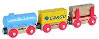Jonotoys Eichhorn 3 houten wagons met magneten - thumbnail