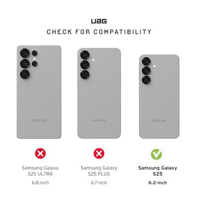 Urban Armor Gear Pathfinder Outdoor telefoonhoes Samsung Galaxy S25 Zwart Inductieve lading, Stootbestendig