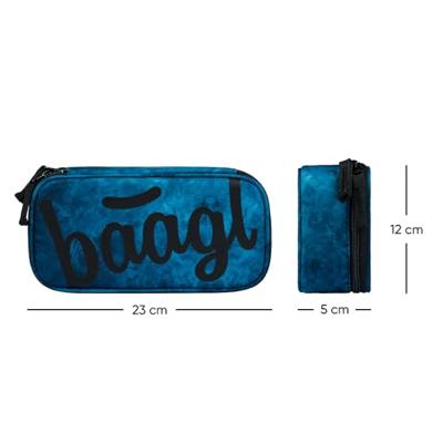 Baagl School etui Blauw 1-rits