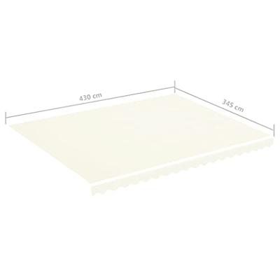 VidaXL Vervangingsdoek voor luifel 4,5x3,5 m crèmekleurig