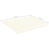 VidaXL Vervangingsdoek voor luifel 4,5x3,5 m crèmekleurig - thumbnail