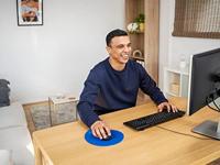 Trust BigFoot Muismat Polssteun Blauw - thumbnail