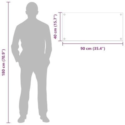 VidaXL Keuken achterwand 2 pcs zwart 90 x 40 cm gehard glas