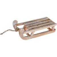 Kerstversiering Lifetime Wit Natuurlijk Besneeuwd 30 cm Slee - thumbnail