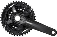 Crankstel 3 x 9 speed Shimano FC-MT210 met 170mm crankarm 44-32-22T - zwart - thumbnail