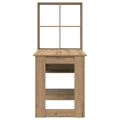 Bureau artisanaal eikenkleurig 122 x 67 x 145 cm Bewerkt hout