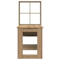 Bureau artisanaal eikenkleurig 122 x 67 x 145 cm Bewerkt hout - thumbnail