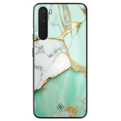 OnePlus Nord hoesje - Marmer mint goud OnePlus Nord hoesje - Marmer mint goud