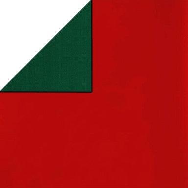Cadeaupapier - Geschenkpapier - Plain red | green 30 cm