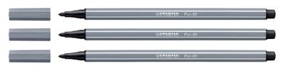 STABILO Pen 68 viltstift, donkergrijs