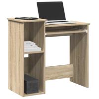 Bureau met schappen 84x40x78 cm bewerkt hout sonoma eikenkleur - thumbnail