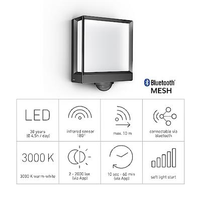 Steinel LED AUSSENLEUCHTE L 40 SC ANT 085247 LED-buitenlamp met bewegingsmelder (wand) LED Zonder 12.9 W Antraciet-grijs - thumbnail
