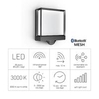 Steinel LED AUSSENLEUCHTE L 40 SC ANT 085247 LED-buitenlamp met bewegingsmelder (wand) LED Zonder 12.9 W Antraciet-grijs - thumbnail