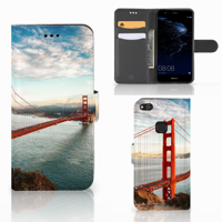 Huawei P10 Lite | Flip Cover | Golden Gate Bridge - thumbnail