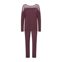 Triumph pyjama Amourette met kant donkerrood - thumbnail