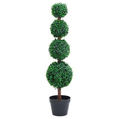VidaXL Kunstplant met pot buxus bolvorming 90 cm groen