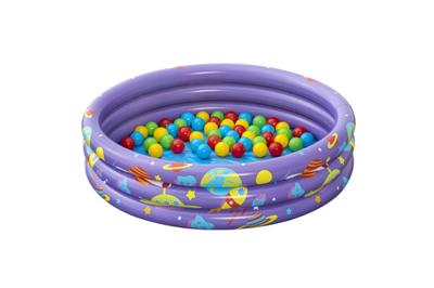 Bestway Opblaasbaar Kinderzwembad 3 Ringen met Ballen 102x25 cm +2 Jaar Binnen en Tuin 52466 - thumbnail