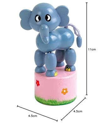 Small Foot houten drukfiguur wilde dieren, set van 6