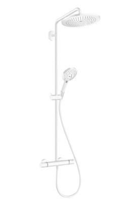 Hansgrohe Croma Select S Showerpipe 280 1jet EcoSmart met douchethermostaat en handdouche Raindance Select S 120 3jet, mat wit Hansgrohe Croma Select S Showerpipe 280 1jet EcoSmart met douchethermostaat en handdouche Raindance Select S 120 3jet, mat wit