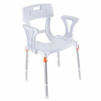 Douchestoel 3 in 1 | Met armsteunen | Douchekruk met rugleuning | In hoogte verstelbaar | Atlantis | PR46071 - thumbnail