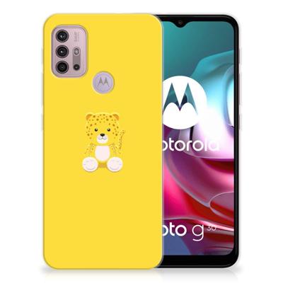 Motorola Moto G30 | G10 Telefoonhoesje met Naam Baby Leopard Motorola Moto G30 | G10 Telefoonhoesje met Naam Baby Leopard