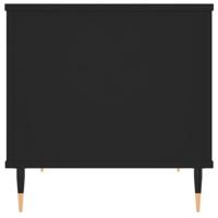 Salontafel 60x44,5x45 cm bewerkt hout zwart - thumbnail