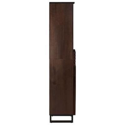 Dressoir 38x34x160 cm massief mangohout bruin