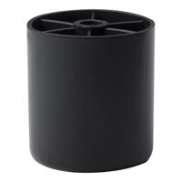 Meubelpoot zwart rond Ø 5 cm en hoogte 5 cm van kunststof - thumbnail